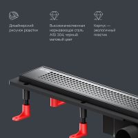 Товар: Душевой лоток AM.PM PrimeFlow 70 W02SC-P11-070-01BM с Черной матовой решеткой Cut Gradient - фото 12 Душевой лоток AM.PM PrimeFlow 70 W02SC-P11-070-01BM с Черной матовой решеткой Cut Gradient — фото 12, Душевые лотки