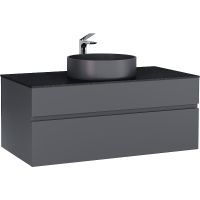 Тумба под раковину Raval Decent 100 Dec.01.100/A/RL подвесная Антрацит — фото 1, Тумбы под раковину