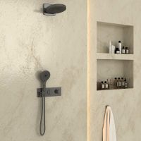 Душевая система Vincea Inspire VSFW-422TI1GM с термостатом Вороненая сталь — фото 3, Душевое оборудование. Душевая программа