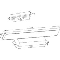 Подсветка для зеркал и картин Maytoni Mirror Gleam MIR005WL-L16B Черная — фото 4, Подсветки