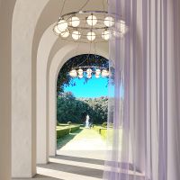 Товар: Подвесной светильник Maytoni Modern Carcass MOD312PL-08GCH Белый Золото Хром - фото 5 Подвесной светильник Maytoni Modern Carcass MOD312PL-08GCH Белый Золото Хром — фото 5, Подвесные светильники