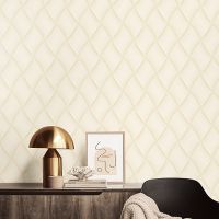 Обои Andrea Rossi Nisida 54327-1 Винил на флизилине (1,06*10) Белый, Ромб — фото 2, Обои для стен