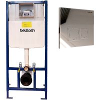 Инсталляция beWash BW74 K500RZVP0200PK000000 для унитаза с клавишей смыва Хром глянцевый — фото 1, Инсталляции