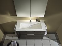 Тумба с раковиной Burgbad Eqio 123 SEZA123F2010C0001*1 подвесная Серый глянец — фото 4, Мебель для ванной