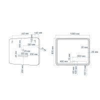 Товар: Зеркало Art&Max Latina AM-Lat-1000-800-DS-F с подсветкой с сенсорным выключателем - фото 5 Зеркало Art&Max Latina AM-Lat-1000-800-DS-F с подсветкой с сенсорным выключателем — фото 5, Мебель для ванной