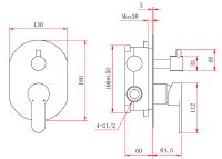 Душевая система Berges Ventas 3R Black 073008 Черная матовая — фото 7, Встраиваемые душевые комплекты