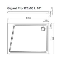 Душевой поддон из искусственного камня Ravak 10° Gigant Pro 120x90 XA05G70101L Белый — фото 5, Душевые поддоны из искусственного камня