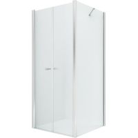 Душевой уголок New Trendy New Soleo Chrome 100х100 D-0146A/D-0093B профиль Хром стекло прозрачное — фото 1, Квадратные душевые уголки