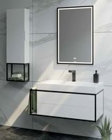 Тумба под раковину Clarberg Logic 100 R LOG0110R подвесная Белая — фото 4, Тумбы под раковину