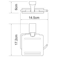 Держатель туалетной бумаги WasserKRAFT Leine K-5025W с крышкой Хром — фото 3, Держатели туалетной бумаги