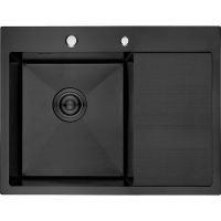 Кухонная мойка Aflorn Premium 58 AF95848F-L Графит — фото 1, Кухонные мойки