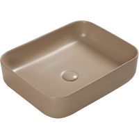 Раковина-чаша SantiLine 50 SL-1051KH Коричневая матовая — фото 1, Раковины накладные