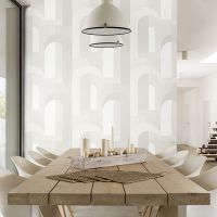 Обои Andrea Rossi Gallinara 54318-2 Винил на флизелине (1,06*10,05) Серый/Бежевый, Геометрия/Абстракция — фото 2, Обои для стен