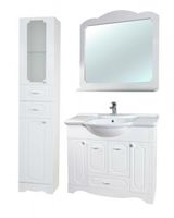 Шкаф пенал Bellezza Кантри 40 Белый — фото 7, Пеналы для ванной комнаты