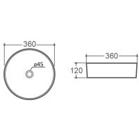 Товар: Раковина-чаша Orange 36 B09-360W Белая глянцевая - фото 8 Раковина-чаша Orange 36 B09-360W Белая глянцевая — фото 8, Раковины