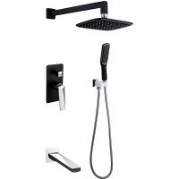 Душевая система Boheme Venturo 374-B-2 Черная Хром — фото 1, Душевое оборудование. Душевая программа