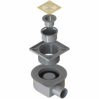 Душевой трап Boheme Smart Design 984-10-G с решеткой Золото — фото 2, Трапы для душа