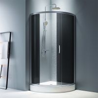 Душевой уголок AM.PM Like Solo Slide 90x90 W83G-315-090CG профиль Хром глянцевый стекло тонированное — фото 3, Душевые уголки четверть круга