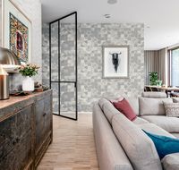 Обои Milassa Geometrica GM7 002 Флизелин (1*10,05) Бежевый, Рогожка/Штукатурка — фото 2, Обои для стен