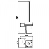 Ершик для унитаза Gappo G0710-6 Черный матовый — фото 2, Ершики для унитаза