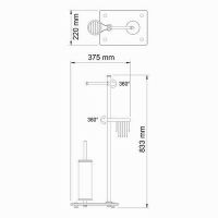 Товар: Напольная стойка WasserKRAFT K-1264 Хром - фото 3 Напольная стойка WasserKRAFT K-1264 Хром — фото 3, Стойки - набор держателей