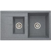 Кухонная мойка Aquaton Делия 87 1A716232DE230 Серая — фото 1, Кухонные мойки