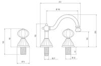Смеситель для биде Migliore Olivia 19026 Золото Белый декор Золото — фото 2, Смесители для биде