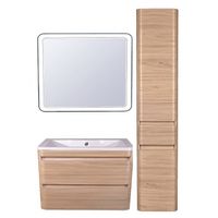 Тумба под раковину Style Line Атлантика Люкс Plus 90 СС-00002219 подвесная Ясень перламутр — фото 2, Мебель для ванной