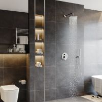 Душевая система Berges Nardis 2R Хром сильвер арт-071003 — фото 5, Встраиваемые душевые комплекты