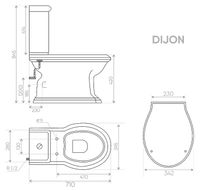 Товар: Унитаз компакт Creo Ceramique Dijon COMBO-DI1001N с бачком и сиденьем Микролифт - фото 10 Унитаз компакт Creo Ceramique Dijon COMBO-DI1001N с бачком и сиденьем Микролифт — фото 10, Унитазы