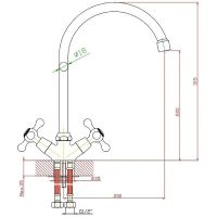Товар: Смеситель для кухни Orange Alfi M11-003cr Хром - фото 2 Смеситель для кухни Orange Alfi M11-003cr Хром — фото 2, Смесители для кухни