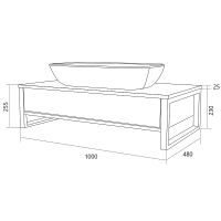 Тумба под раковину 1MarKa Grunge Loft 100П У85844 подвесная Дуб вотан — фото 8, Тумбы под раковину