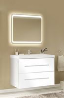 Тумба под раковину Marka One Mix 70П с ручками Белая глянцевая — фото 3, Тумбы под раковину