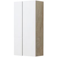 Подвесной шкаф Aquaton Мишель 43 1A243903MIX40 Дуб эндгрейн Белый — фото 1, Шкафы для ванной