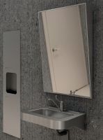 Встраиваемый шкаф Nofer 12020.P.S с диспенсером для листовых полотенец и контейнером для мусора Сталь — фото 2, Мусорные ведра