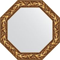 Зеркало Evoform Octagon 79х79 BY 3831 в багетной раме - Византия золото 99 мм — фото 1, Мебель для ванной