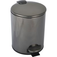 Ведро для мусора Boheme Uno 10426-SGM Оружейная сталь глянцевая — фото 1, Мусорные ведра