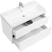 Тумба под раковину Aquaton Оливия 90 1A254401OL010 подвесная Белая матовая — фото 3, Тумбы под раковину