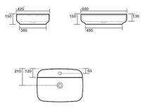 Товар: Раковина Kerasan Tribeca 60 514001*1 Белая - фото 6 Раковина Kerasan Tribeca 60 514001*1 Белая — фото 6, Раковины
