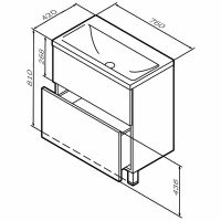 Тумба под раковину AM.PM Gem 75 M90FSX07522GM32 Графит матовый — фото 10, Мебель для ванной