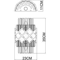 Настенный светильник Artelamp Amelia A1039AP-2BK Прозрачный Золото — фото 5, Светильники