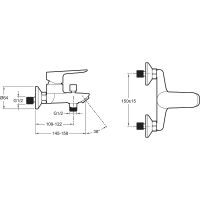 Товар: Смеситель для ванны Jacob Delafon Oscar E29844-BL Черный матовый - фото 3 Смеситель для ванны Jacob Delafon Oscar E29844-BL Черный матовый — фото 3, Смеситель для ванны