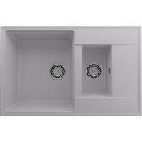 Кухонная мойка Ulgran Quartz Prima 780 1,5 K-04 Платина — фото 1, Кухонные мойки