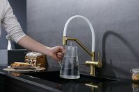 Смеситель для кухни Splenka S70.62.03 Золото матовое Белый — фото 34, Смесители для кухни