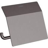 Держатель туалетной бумаги Hansgrohe AddStoris с крышкой Шлифованный черный хром арт-41753340 — фото 1, Держатели туалетной бумаги