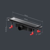Душевой лоток AM.PM PrimeFlow 40 W02SC-P11-040-01BM с Черной матовой решеткой Cut Gradient — фото 15, Душевые лотки