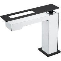 Смеситель для раковины Boheme Q 141-CRB Хром Черный — фото 1, Смесители