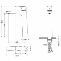 Смеситель для раковины Aquatek Бетта AQ1104MB Черный матовый — фото 6, Смесители