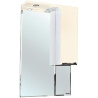 Зеркало со шкафом Bellezza Альфа 65 R 4618810001078 с подсветкой Белое Бежевое — фото 1, Зеркальные шкафы в ванную