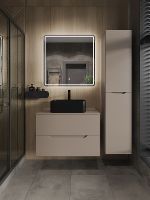 Товар: Тумба с раковиной Orange Line 80 Li-80TuLMDF+B02-460MB подвесная Латте матовый - фото 5 Тумба с раковиной Orange Line 80 Li-80TuLMDF+B02-460MB подвесная Латте матовый — фото 5, Мебель для ванной